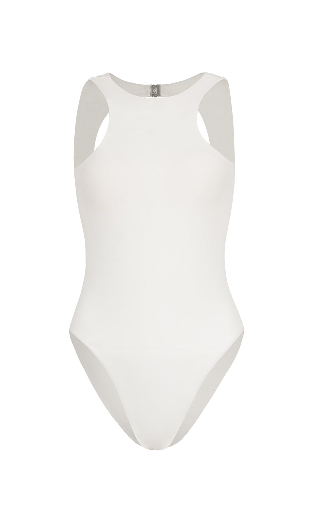Open-back Recycled One-piece Swimsuit in White