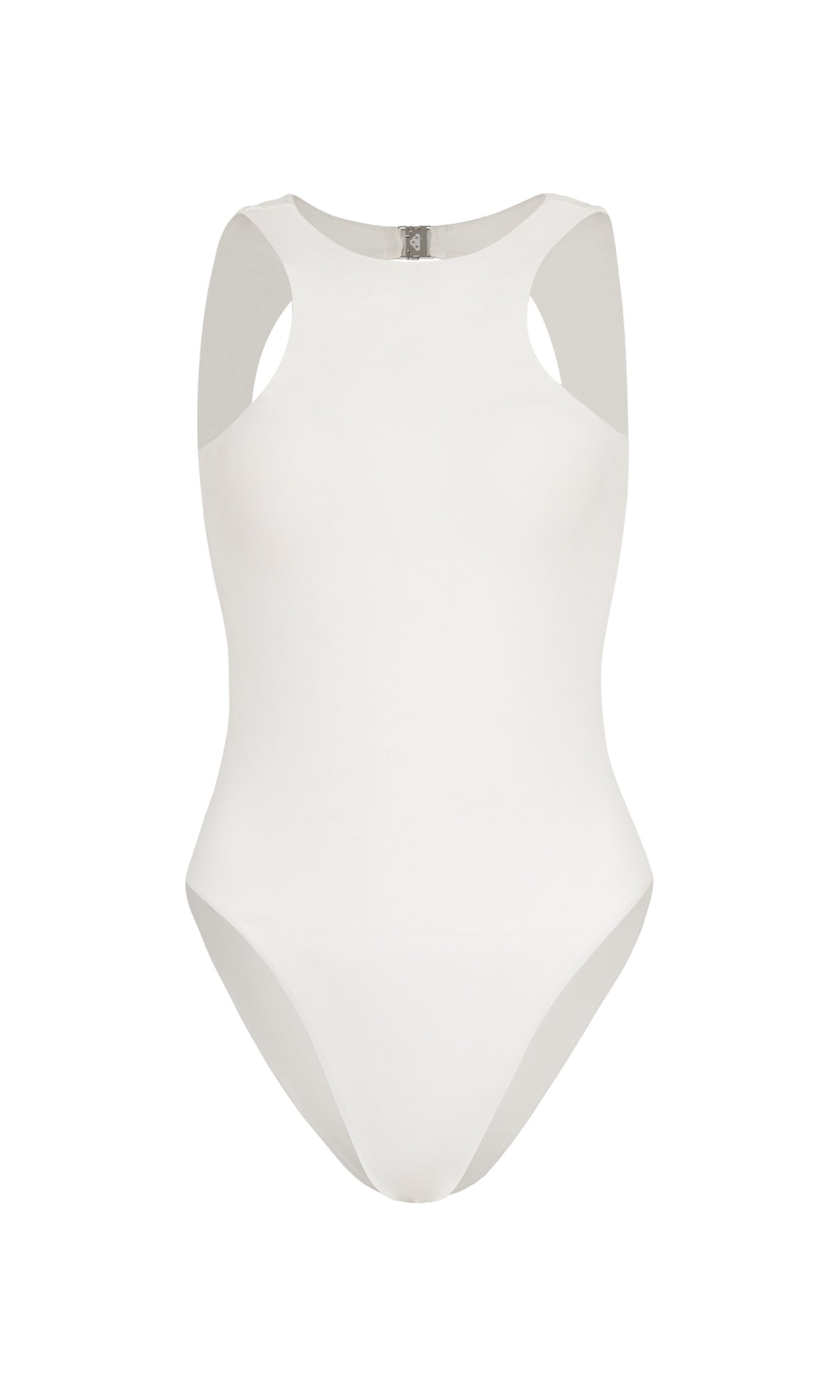 Open-back Recycled One-piece Swimsuit in White