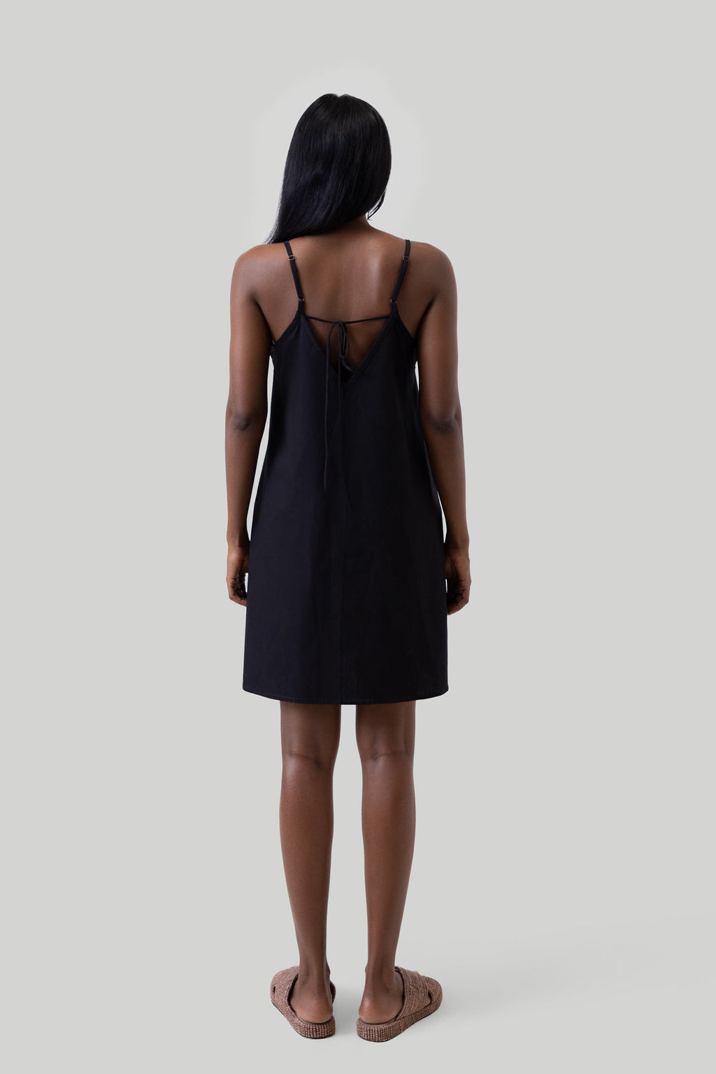 Flow Short Dress in Black